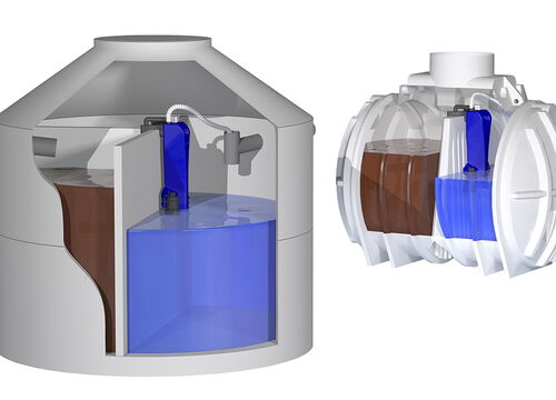 AQUAmax-BASIC in Beton und Kunststofftanks